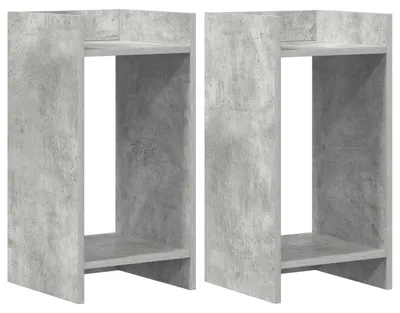 Image de Support de Plante 2 pc Gris Béton 30 x 30 x 60 cm