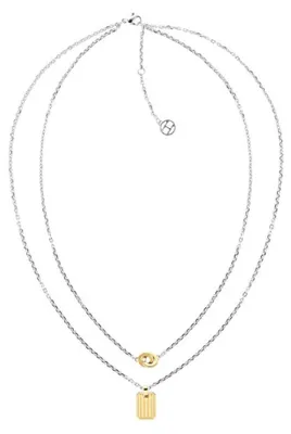 Produktbild von Stylový dvojitý bicolor náhrdelník z oceli 2780691