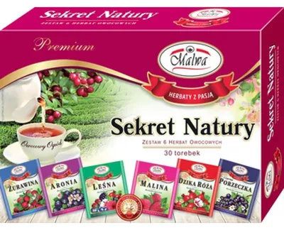 Zdjęcie produktu dla Malwa Sekret Natury Zestaw 6 herbat owocowych 30 torebek (30x2g) 60g