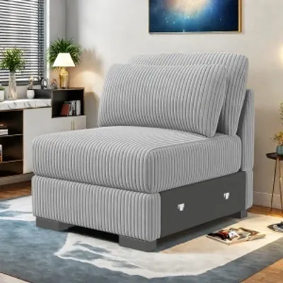 Produktbild von UnboxG Wohnzimmerstühle, Stühle,  1-SitzerSchlafsofa für Schlafzimmer, Wohnzimmer, Grau