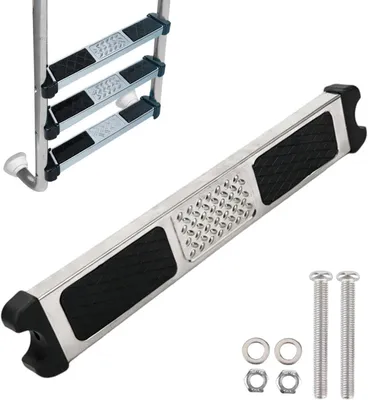 Produktbild von Ersatzstufen für Poolleitern, 4,8 cm, aus Edelstahl, rutschfeste Trittsprossen für Einbaupools, Gärten, Resorts, Spas, Fitnessstudios, Wasserparks, Schwimmbäder und Schwimmzentren
