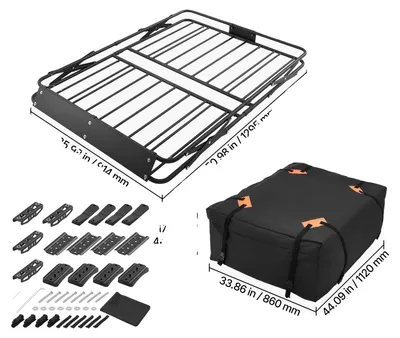 Obrázek produktu pro Střešní nosič, skládací design, nosnost 90 kg, 51x36 palců