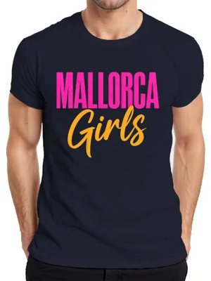 Zdjęcie produktu dla Koszulka męska "Mallorca Girls Junggesellinnenabschied Urlaub Mädels Ballermann", kolor granatowy, rozmiar XXL