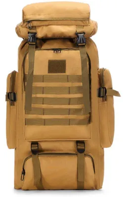 Produktbild von Wasserdichter Rucksack mit großer Kapazität - bis 80 Liter Kapazität - Kaki - Outdoor-Sportrucksack - Reisrucksack