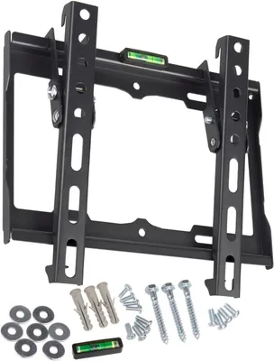 Immagine prodotto di Supporto a parete per TV LCD, LED, OLED, QLED e Plasma, modello sottile. Supporta schermi da 13 a 42 pollici, con una capacità massima di 25 kg. Standard VESA 200x200. Include livella a bolla