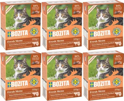 Obrázok produktu pre Bozita 9117174, Dospelý, Akékoľvek plemeno, Hovädzie mäso, Kuracie mäso, 370 g