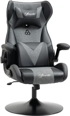 Produktbild von Vinsetto Gaming Stuhl mit Verstellbar Armlehne Lendenwirbelstütze Kopfkissen