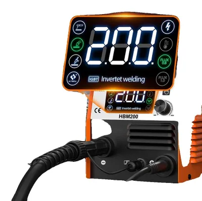 Zdjęcie produktu dla Spawarka MIG, wielofunkcyjna, łatwa w obsłudze, model HBM200, napięcie 220V-240V, wtyczka EU