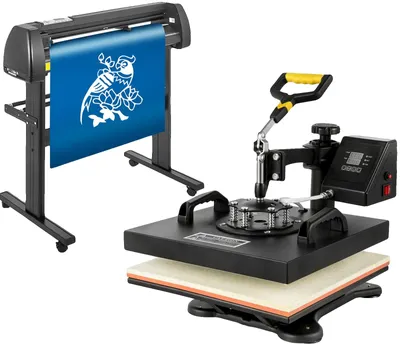 Productafbeelding van VEVOR 5-in-1 warmtepersmachine voor transfers, 38 x 38 cm, met een 34-inch vinylsnijplotter-set, voor kunstwerken, sublimatie (34 inch/870 mm)
