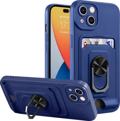 Produktbild von König Design Hülle kompatibel mit Apple iPhone 14 Pro Kunststoff Soft Handyhülle - Handy Case Blau