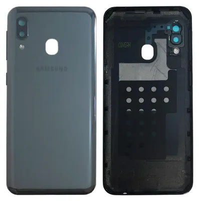 Image de Couvercle de batterie Samsung GH82-20125A pour Galaxy A20E A202F + patin adhésif noir