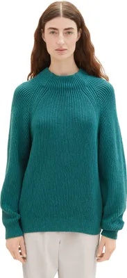 Produktbild von Tom Tailor Damen Pullover 14665-L, 14665-M, 14665-S, 14665-XL, 14665-XXL, 14665-XXXL TOM-1039977 ever green plaited rib XXL