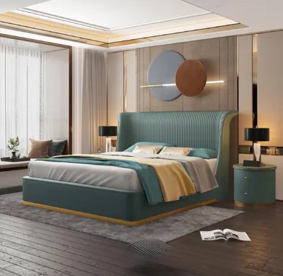 Image de Lit Designer Chambre Lits Aménagement Hôtel Luxe Coussins Nouveau