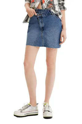 Image de Jupe femme Desigual FAL_Tatum 5053, couleur bleue, taille XS