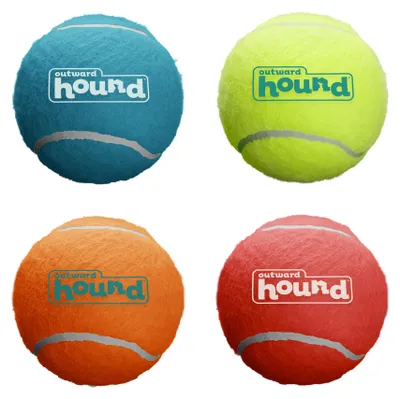 Produktbild von Outward Hound Squeaker Ballz, Hundespielzeug zum Apportieren, Größe M, 4er-Pack