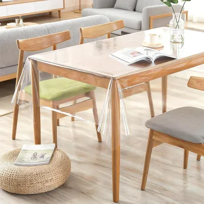 Produktbild von Transparente Tischdecke 100x180 cm, 0,12 mm, PVC, wasserdicht, für Küche