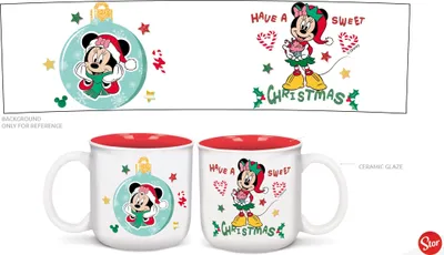 Produktbild von Minnie - Wesołych Świąt - Kubek Śniadaniowy - 14Oz