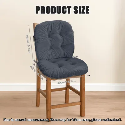 Immagine prodotto di Cuscino da seduta con schienale alto, 42 x 85 cm, grigio, resistente alle intemperie, per mobili da giardino