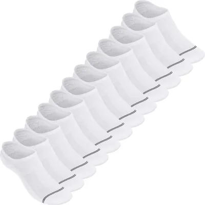 Produktbild von Footstar – Funktionelle, unsichtbare Söckchen für Damen und Herren (12 Paar) mit Frottee-Sohle – Weiß