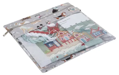 Image de Sac de rangement pour projets de broderie au point de croix – idéal pour les loisirs créatifs, le bricolage et le scrapbooking