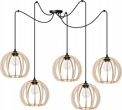Obrázok produktu pre Moderná LED stropná lampa z dreva