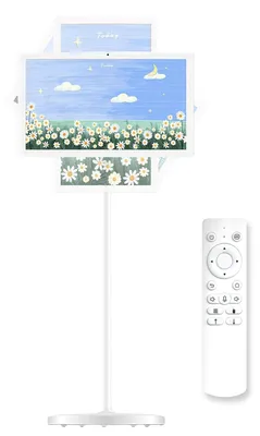 Produktbild von Zimilo Mobiles Smart Display 32 Zoll Touchscreen: Rollbarer FHD Monitor mit Kamera 16MP, 4x10W Lautsprecher, 8+128GB & Wireless Screen Casting, Weiß