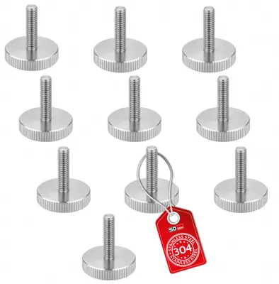 Produktbild von SOTECH Rändelschraube Flach M5 x 20 mm – Edelstahl SS304, rostfrei (10 Stück)