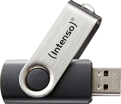 Produktbild von Intenso Basic Line USB-Stick 16 GB USB Typ-A 2.0 Schwarz, Silber