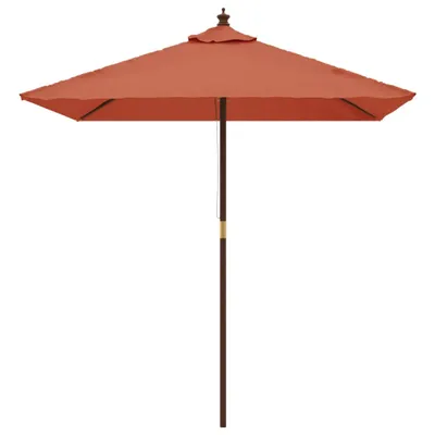 Produktbild von vidaXL Sonnenschirm mit Holzmast Terrakotta 198x198x231 cm