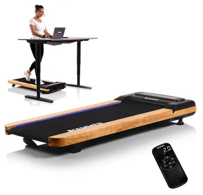 Produktbild von HAMMER Laufband Walk 2.0 NorsK - Walking Pad mit Steigung, Laufband Schreibtisch bis 6 km/h, LCD-Fernbedienung, mit LED-Laufmarkierungen