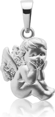 Produktbild von Anhänger für Kinder aus 925 Silber mit Engelsmuster