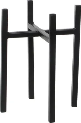 Produktbild von Mica Decorations Ascot Pflanzenständer - L16,5 x B16,5 x H25 cm - Metall - Schwarz