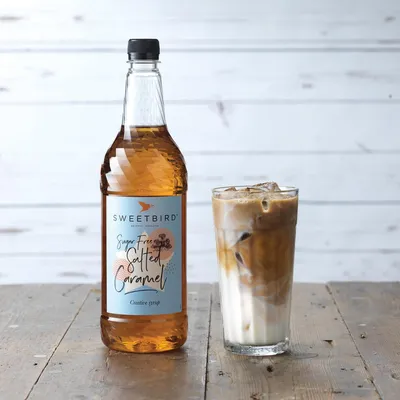 Obrázek produktu pro Kávový sirup Sweetbird, bez cukru, příchuť slaného karamelu, 1 l
