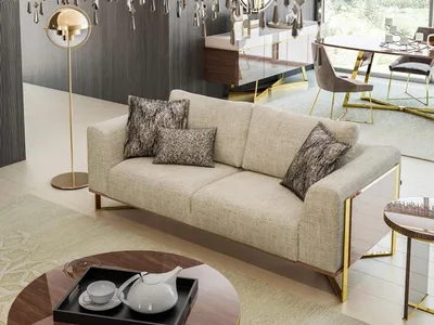 Produktbild von Zweisitzer Sofa Wohnzimmer Polstermöbel Design Couch Einrichtung Textil Neu