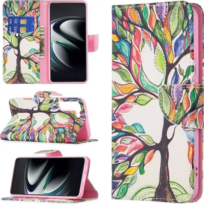 Produktbild von König Design Hülle kompatibel mit Samsung Galaxy S22 Plus 5G Kunstleder Handyhülle - Handy Case Baumleben