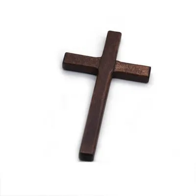 Zdjęcie produktu dla Drewniany krzyż 12cm brązowy