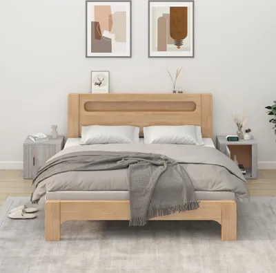 Produktbild von The Living Store Nachttische 2 Stk. Grau Sonoma 50x39x47 cm