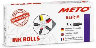 Produktbild von Famanu Etikettenrolle 5 Stück, schwarz - 2-zeilig