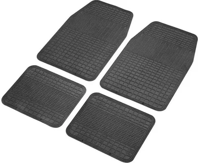 Produktbild von Auto Fußmatten Set 4tlg Gummi schwarz uni Automatten universal 64x40 39x33