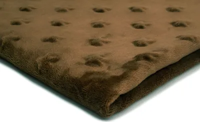 Produktbild von Minkee Fleece Knit mit Sternprägung Toffee 50 x 155 cm