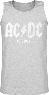 Produktbild von AC/DC Tank-Top Herren Est. 1973 hellgrau meliert S