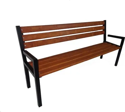 Produktbild von Gartenbank Parkbank Gartenmöbel Holzbank 178x90cm Metall Holz Garten Bank Sitzbank Möbel