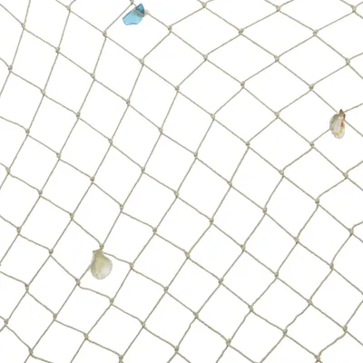 Produktbild von Deko Fischernetz mit Muscheln - maritime Dekoration - 100 x 140cm - natur
