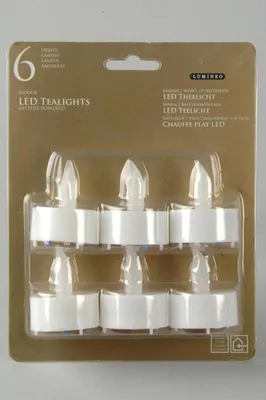 Immagine prodotto di Set candele led Kaemingk 482264 Luci da tè Lumineo LED 6x pezzi bianche