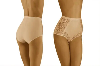 Produktbild von Wolbar Damen Slip Taillenmieder mit hohem Bund Unterhose WB412, Farbe:Beige, Größe:XL