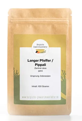 Produktbild von Langer Pfeffer - Pippali, ganz aus Indonesien ohne Zusatzstoffe