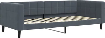 Produktbild von "SALE 2026" Tagesbett Einzelbett - Gästezimmer - Dunkelgrau 90x200 cm Samt - Polsterbett Klassische Betten DE4578095