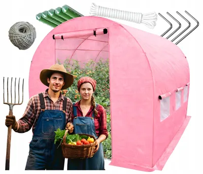 Zdjęcie produktu dla Ekspand | Szklarnia foliowa – zielona – 2 x 3 m – 6 m² – solidna konstrukcja
