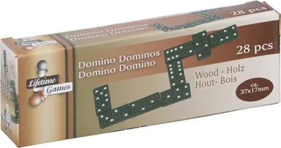 Produktbild von Dominospiel LIFETIME aus Holz, mit 28 Spielsteine