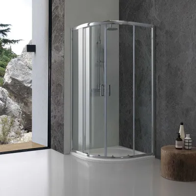 Immagine prodotto di Box doccia 90x90 semicircolare giada cristallo 6 mm trasparente
